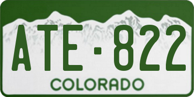 CO license plate ATE822