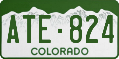 CO license plate ATE824