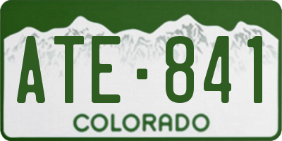 CO license plate ATE841
