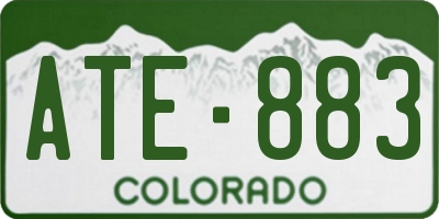 CO license plate ATE883