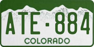CO license plate ATE884