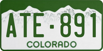 CO license plate ATE891