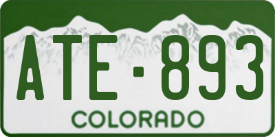 CO license plate ATE893