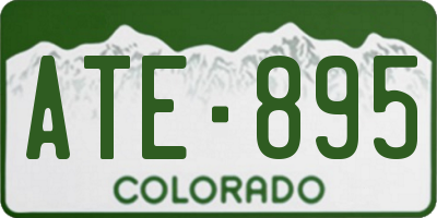 CO license plate ATE895