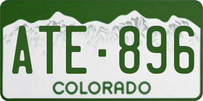 CO license plate ATE896