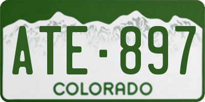 CO license plate ATE897