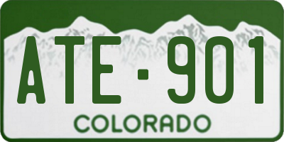 CO license plate ATE901