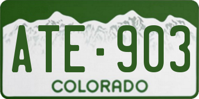 CO license plate ATE903