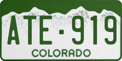 CO license plate ATE919