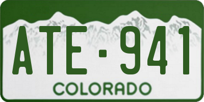 CO license plate ATE941