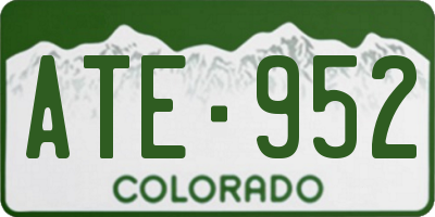 CO license plate ATE952