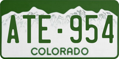 CO license plate ATE954