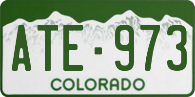 CO license plate ATE973