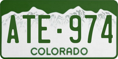 CO license plate ATE974