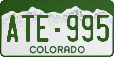 CO license plate ATE995