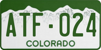 CO license plate ATF024