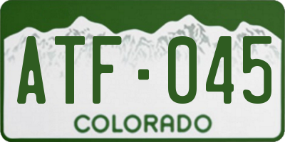 CO license plate ATF045