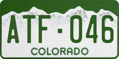 CO license plate ATF046