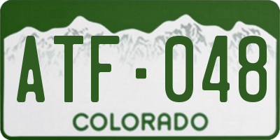 CO license plate ATF048