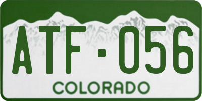 CO license plate ATF056
