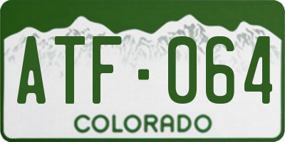 CO license plate ATF064