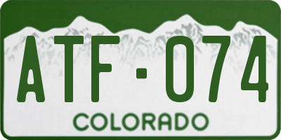 CO license plate ATF074
