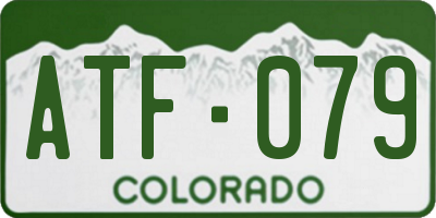 CO license plate ATF079