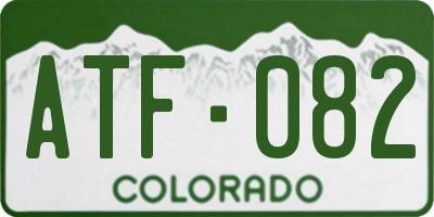 CO license plate ATF082