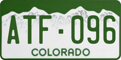 CO license plate ATF096