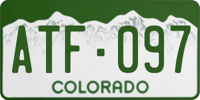 CO license plate ATF097