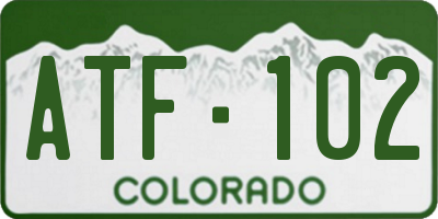 CO license plate ATF102