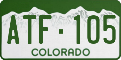 CO license plate ATF105