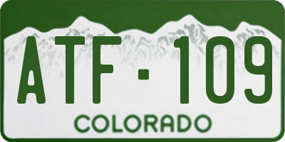 CO license plate ATF109