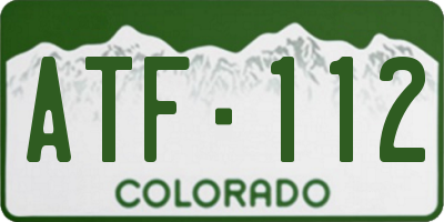 CO license plate ATF112
