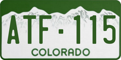 CO license plate ATF115