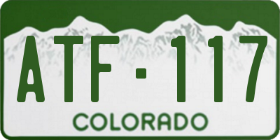 CO license plate ATF117