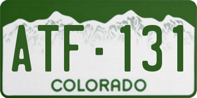 CO license plate ATF131