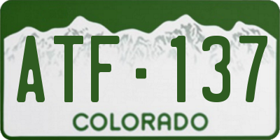CO license plate ATF137