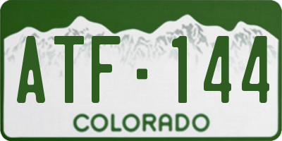 CO license plate ATF144