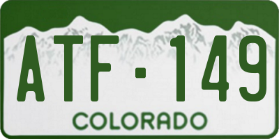 CO license plate ATF149