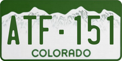 CO license plate ATF151