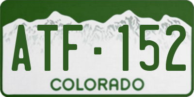 CO license plate ATF152