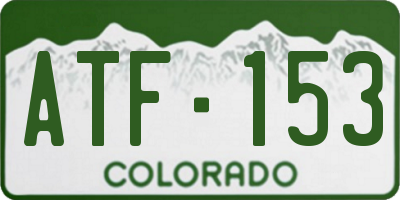 CO license plate ATF153