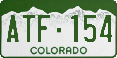 CO license plate ATF154