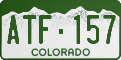 CO license plate ATF157