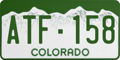 CO license plate ATF158
