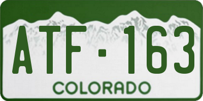 CO license plate ATF163