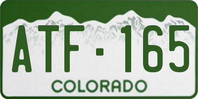 CO license plate ATF165