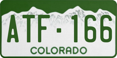 CO license plate ATF166