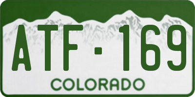 CO license plate ATF169